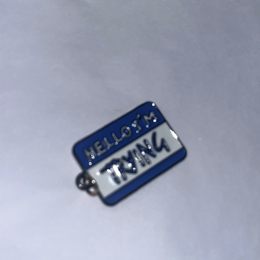 Blue and White Enamel Charm